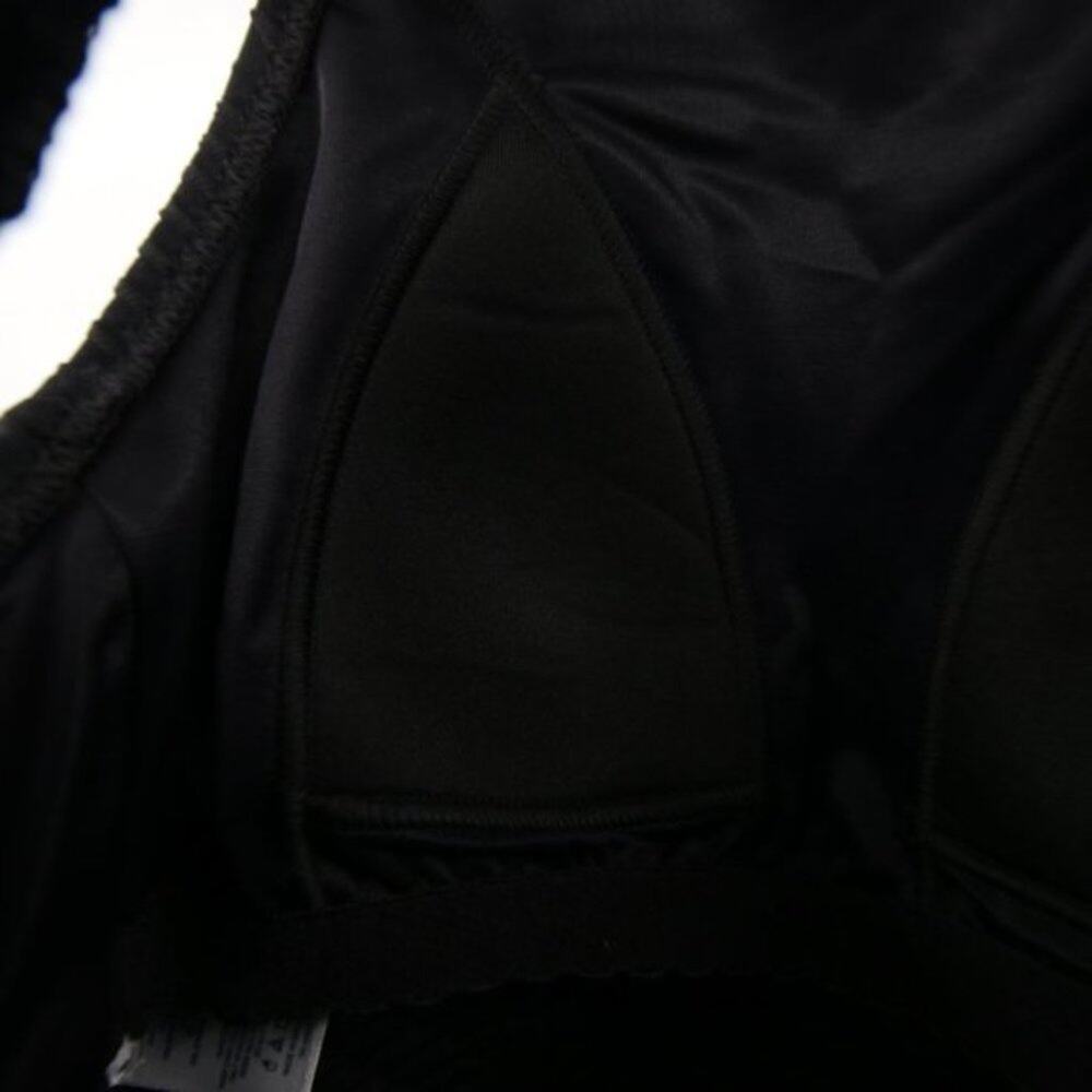 Lands End Black Textured Swim Tankini Top Sleeveless Built-in Bra Size 2 - Picture 6 of 8